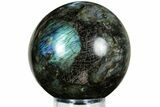 Flashy, Polished Labradorite Sphere - Great Color Play #232426-1
